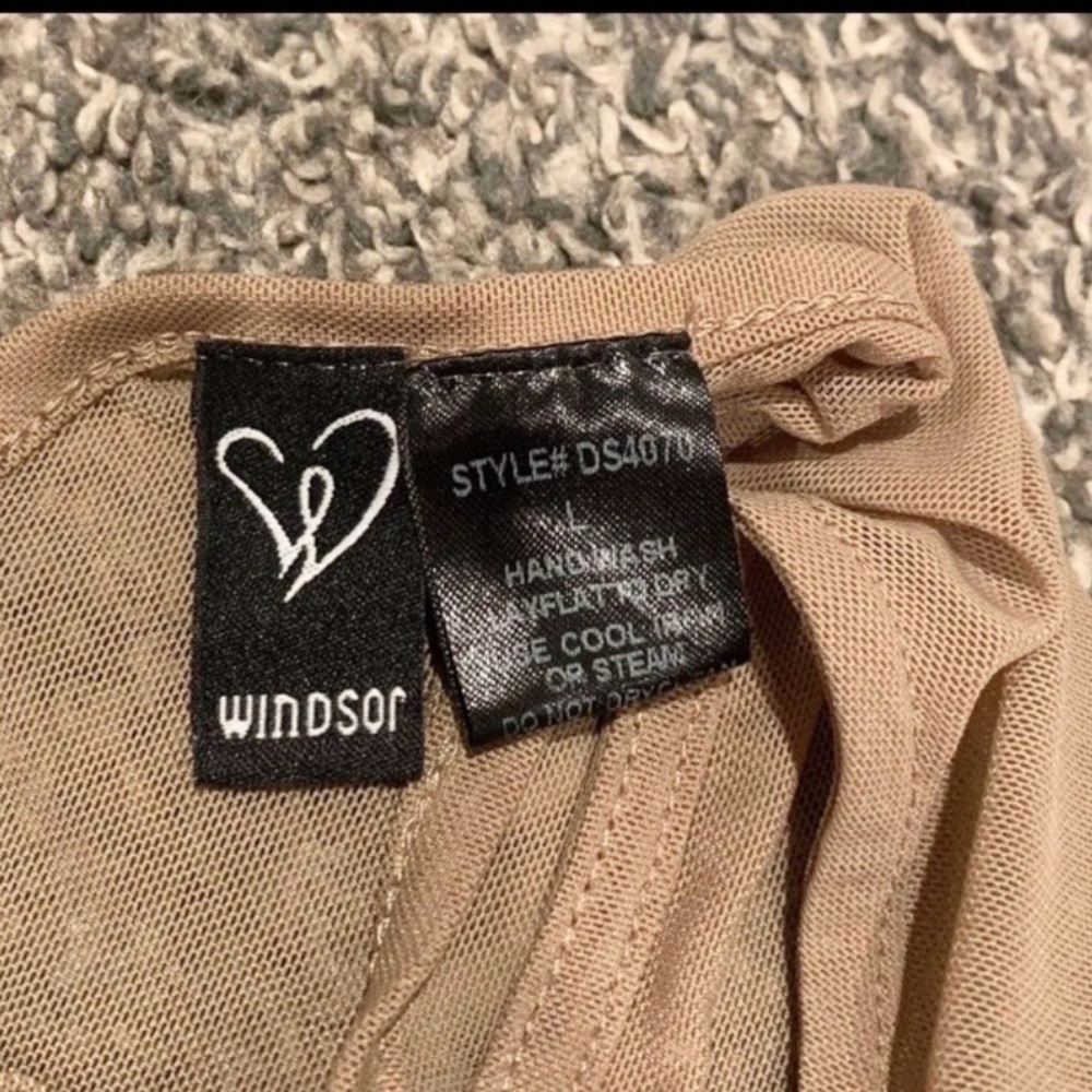Windsor Nude Beaded Mesh Bodysuit - Picture 8 of 8